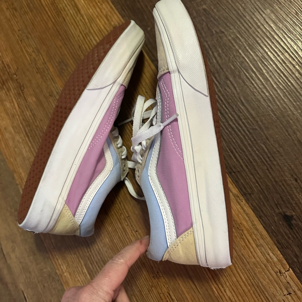 Vans Old Skool Sneaker Pastel Pink, Blue & Beige